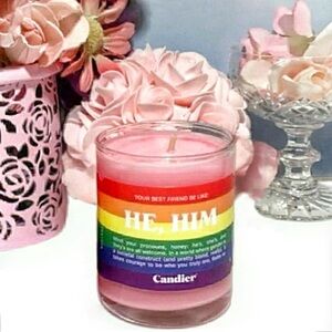 💚 4/$29 + a FREE Bag! Ryan Porter Candier He, Him Pride LE Mini Candle *BNIB